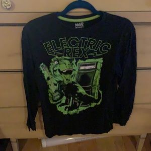 Black, Green, White Long Sleeve Shirt